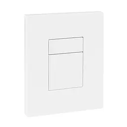 Панель змиву пластикова Koer KT-0607-03 157x198x3mm, кнопка квадратна біла KR5714, Білий