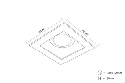 Точковий світильник MJ-Light 101 BK - мініатюра 3
