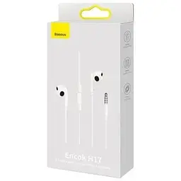 Навушники Baseus Encok Wired H17 (3,5mm) white NGCR020002 - мініатюра 2