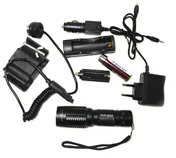 Ліхтар підствольний Xbalog BL-Q101B-T6 zoom + висносна кнопка + ЗУ220/12В + 18650 - мініатюра 6