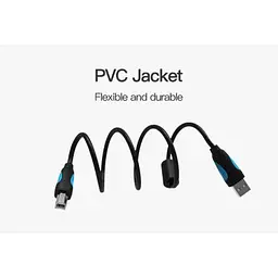 Кабель для принтера Vention USB 2.0 AM/BM 1.0m black (VAS-A16-B100) - мініатюра 6