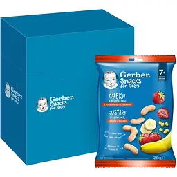 Кукурудзяні снеки Gerber з полуницею та бананом 28 г - мініатюра 3