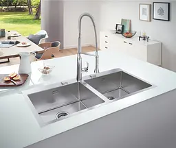 Кухонна мийка з нержавіючої сталі Grohe K800 31585SD1, Нержавіюча сталь - мініатюра 4