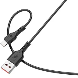 Кабель SkyDolphin S66L USB - Lightning (M/M), 1 м, Чорний (SDUSB-000648) - мініатюра 2
