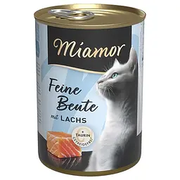 Вологий корм Miamor Feine Beute mit Lachs беззерновий повнораціонний Міамор корм для котів, Лосось 400 г (74464)