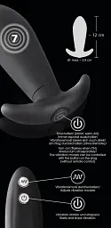 Анальна пробка Remote Controlled Vibro Plug 12 см (чорний) - мініатюра 9