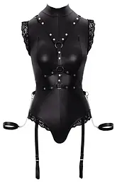 Боді Cottelli Collection Bondage Matte XL чорний - мініатюра 4