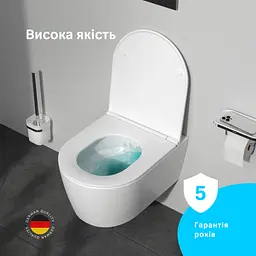 Унітаз підвісний AM.PM Func AquaSpin Rimless з сидінням Soft Close дюропласт white CFA1902SC - мініатюра 3