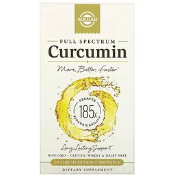Куркумін Solgar Full Spectrum Curcumin 30 желатинових капсул з рідким екстрактом - мініатюра 2