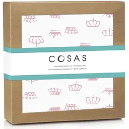 Наматрацник непромокаючий Cosas Rose Crown 70х120 см рожевий (WaterSheet_CrownRose_120)