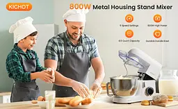 Кухонний комбайн Kichot тістоміс міксер 1800 Вт SM-1570N чаша 10 л White - мініатюра 8