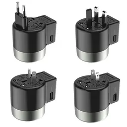 Зарядний адаптер Hoco AC4 Dual port rotating charging universal converter 2 USB 2.4A