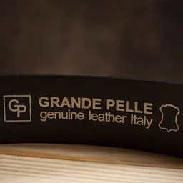 Ексклюзивний чоловічий джинсовий ремінь із натуральної шкіри Grande Pelle 00910 коричневий 120 см - мініатюра 6