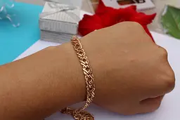Браслет Xuping Jewelry ромб з огранюванням 20 см 6 мм золотистий - мініатюра 2