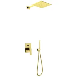 Душова система Kohlman Experience 25 brushed gold + BOX прихованого монтажу QW210EGDBQ25, Золотий