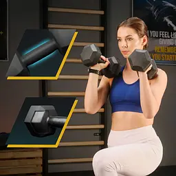 Гантелі для фітнесу композитні TREX Sport TX-008CD 2x10кг - мініатюра 3