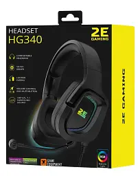 Гарнітура 2E Gaming HG340 RGB 7.1 Black (2E-HG340BK-7.1) - мініатюра 2