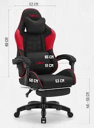 Крісло Cabro C501 Black-Red тканина - мініатюра 10