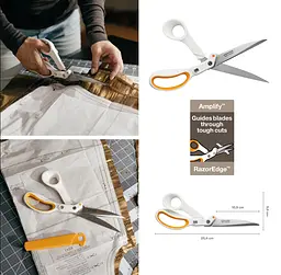 Кравецькі ножиці Fiskars Amplify для розкрою 26 см 1005225 - мініатюра 2