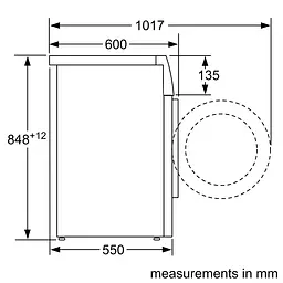 Пральна машина Bosch з фронтальним завантаженням WAN28262UA, 8кг, 1400, A+++(-10%), 55см, Дисплей, Білий (WAN28262UA) - мініатюра 6