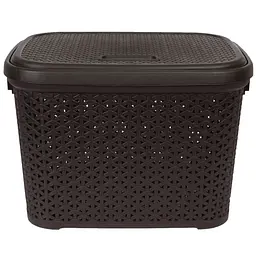 Кошик Diomedea з кришкою 44.5x33.6x31 см 30 л коричневий (К14-534) - мініатюра 2