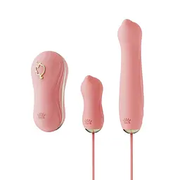Набір 3в1 Zalo - UNICORN Set Pink, віброяйце, пульсатор, вакуумний стимулятор