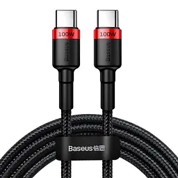 PD кабель Baseus Cafule PD2.0 100W Type-C Для Type-C cable (20V 5A)2m червоний+чорний CATKLF-AL91