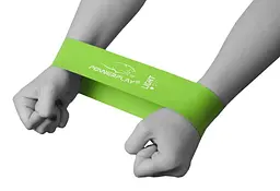 Резинка для фітнесу PowerPlay 4114 Mini Power Band 0.8 мм Light Зелена (5.5 кг) (PP_4114_Green_Light) - мініатюра 6