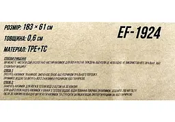 Килимок для йоги та фітнеса EasyFit TPE+TC 6мм двошаровий + Чохол фіолетовий з рожевим (EF-1924s-VP) - мініатюра 4