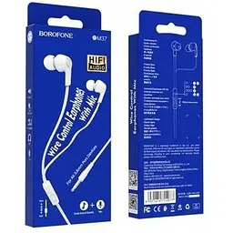 Навушники з мікрофоном Borofone BM37 Noble sound білі 6931474714077 - мініатюра 2