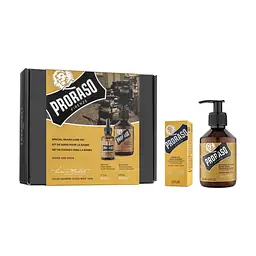 Набір косметики Proraso Wood & Spice для бороди Шампунь 200 мл + Олія 30 мл (8004395007455)