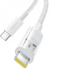Кабель Baseus Gem Fast-Charging Type-C to Type-C 100W 2m white (P10373000211-01) - мініатюра 7