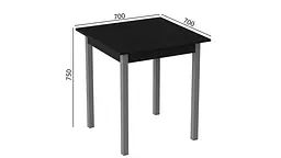 Стіл кухонний Ferrum-decor Дієго 75x70x70 Сірий ДСП Сосна Кембра 16мм (FRD-105708) - мініатюра 3