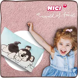 М'яка плюшева подушка Собака Хаскі NICI Husky Swante 45740 декоративна дитяча подушка обнімашка 43 × 25 см блаткина (SKU-372) - мініатюра 4