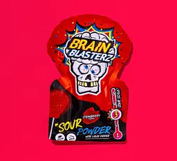 Льодяник з кислим порошком Brain Blasterz Sour Powder Lolly Dipper Strawberry Flavor 10г - мініатюра 3