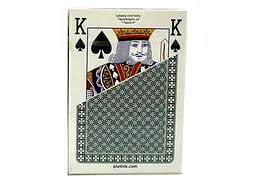 Карти гральні Piatnik 100% Plastic Poker Economy single deck (green) (PT-136214) - мініатюра 2