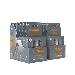 Акумулятор VIDEX Li-ion LIR6C/AA USBC-C 1.5V (захист) 2200mAh 2pcs/Pack VIDEX (29288-000) - мініатюра 4