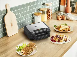 Мультимейкер Tefal UltraCompact 3in1 700 Вт тефлон 3 пластини метал чорно-сірий - мініатюра 10