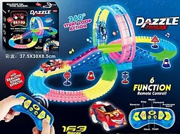 Автотрек Magic Tracks Dazzel на радіокеруванні, світний трек із машинкою, гнучка траса - мініатюра 3