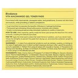 Гелеві тонер-пади для рівного тону Biodance Vita Niacinamide Gel Toner Pad 60 шт. - мініатюра 3