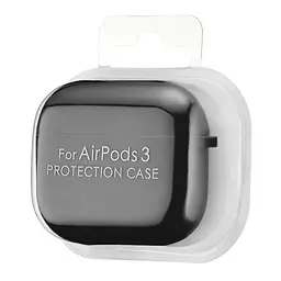 Чохол Silicone Case 2,5mm with microfiber for AirPods 3 Black - мініатюра 2