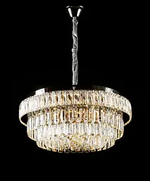 Хромированная хрустальная светодиодная люстра Splendid Ray L1195/600/8+LED (CR), 60 см на 8 ламп E14 с дистанционным управлением - мініатюра 3