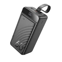 Портативна батарея Powerbank Hoco J123C Element 22.5W+PD20W with digital display 60000mAh Black
