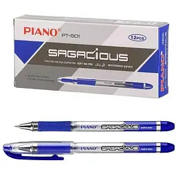 Ручка масляна PIANO синій 0,7мм РТ-501
