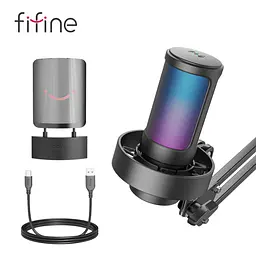 Мікрофон конденсаторний з пантографом Fifine A-8T AmpliGame USB Black - мініатюра 4
