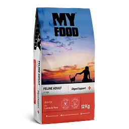 Сухий Корм ​​Myfood Суперпреміум для дорослих котів з Ягням та Рисом 12 кг