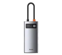Мультипортовий адаптер USB Хаб Baseus Baseus Metal Gleam Series 4-in-1 Multifunctional Type-C HUB Docking