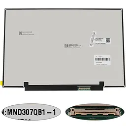 Матриця 13.3" MND307QB1-1 touch (1920*1200 40pin(eDP IPS) LED SLIM(без планок та вушок) матова роз'єм праворуч внизу) для