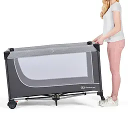Ліжко-манеж з пеленатором Kinderkraft Leody Grey (KCLEOD00GRY00AC) - мініатюра 7