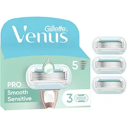 Змінні картриджі для гоління (леза) жіночі Venus Pro Smooth Sensitive 3 шт.